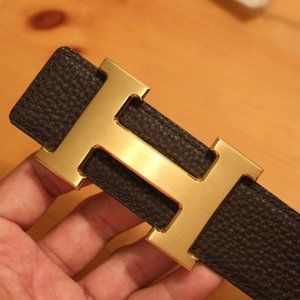 Hermes Constance Brown/Black Reversible Belt 90cm